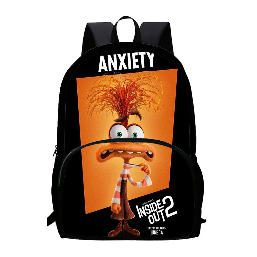 Inside Out 2 Student Backpack Large Capacity Oxford Cloth School Bag Unisex