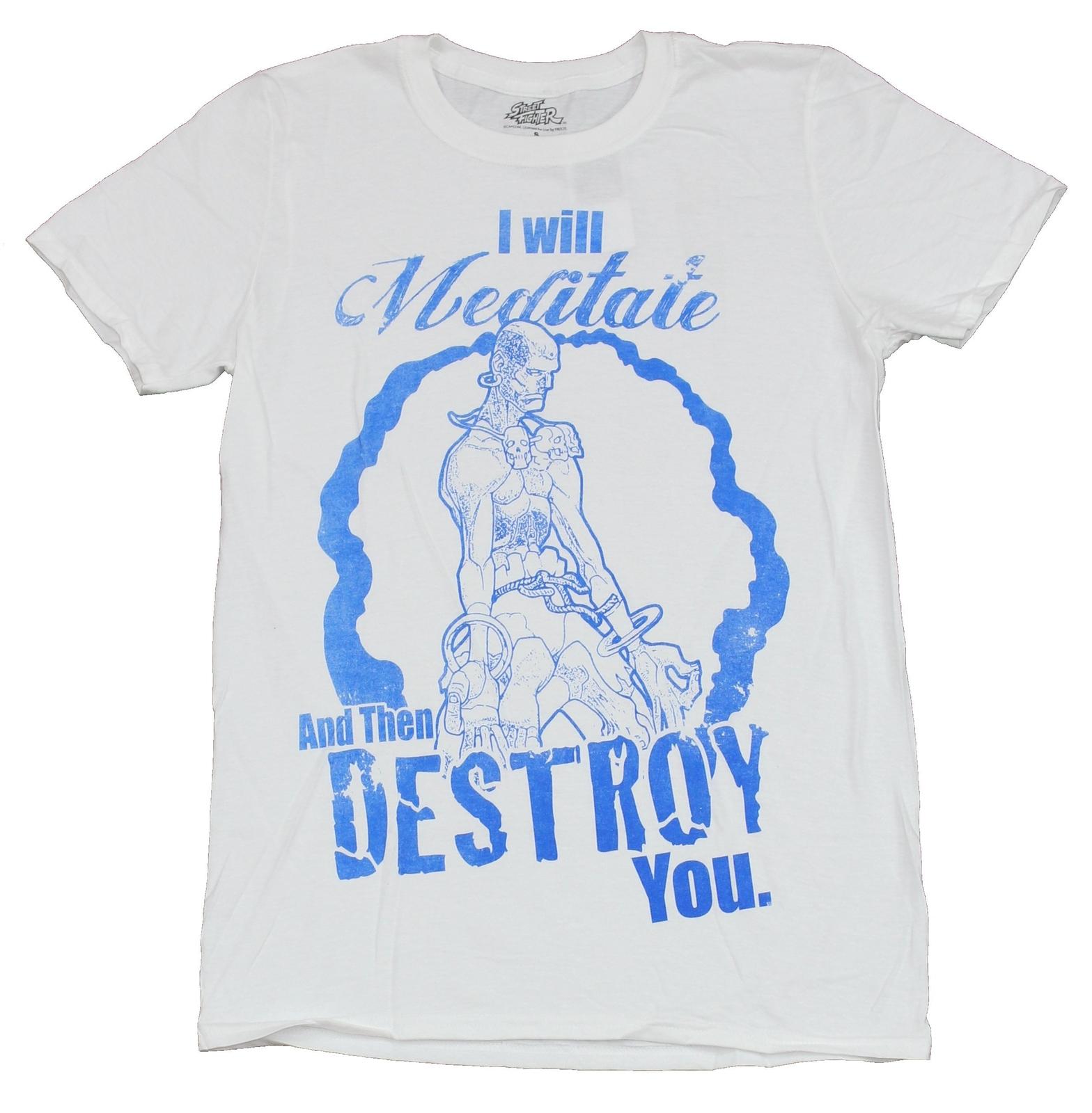 Street Fighter II Adult New T-Shirt - I Will Meditate and Destroy You Dhalsim XXXL
