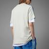 adidas Oryginalna Koszulka Męska z Haftowanym Paskowanym Logo, Okrągłym Dekoltem i Krótkim Rękawem, Top Biały IJ9086