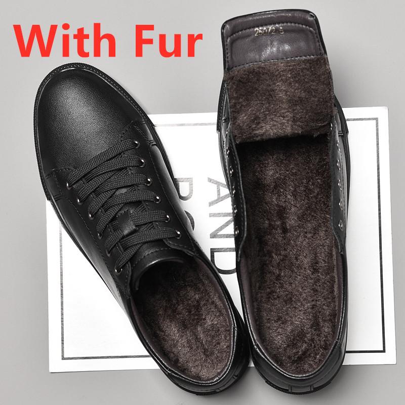 New Sneakers Men Shoes Genuine Leather Mens Casual Shoes Flat Male Footwear Black White Shoes Tenis Masculino Skateboard