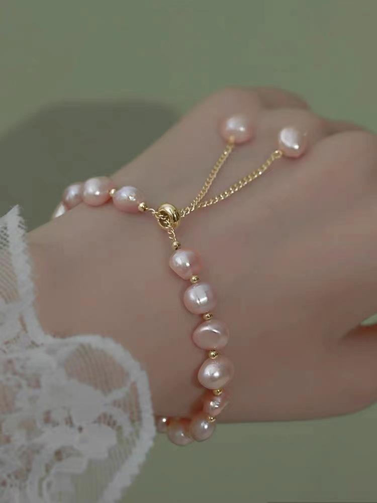 

2023 Высококачественный винтажный браслет из барочного жемчуга с японским и корейским дизайном