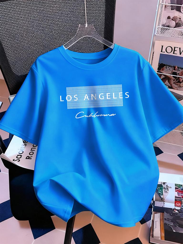 Los Angeles California Usa Prints Short Sleeve TShirts Womens Summer Cotton Tee Shirts Loose ONeck Soft Tops Street Clothes
