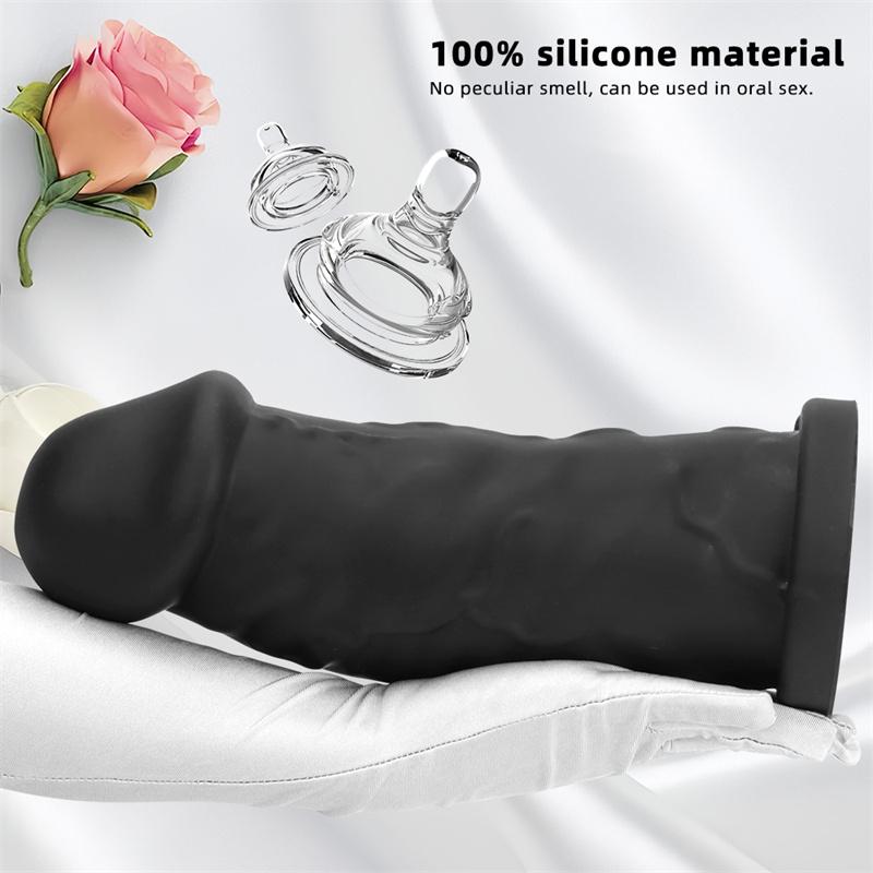 Extra Large Black Mushroom Head Extra Long Thick Simulated Dildo Butt Plug Anus Toy In Back Yard