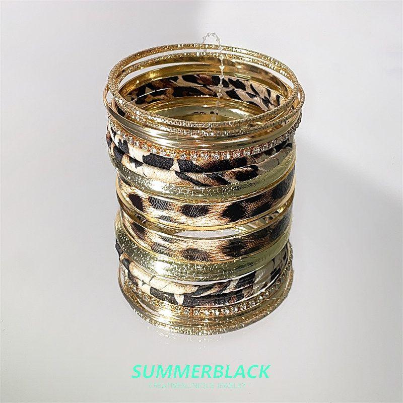 Fashion Affordable Luxury Style Multi-Layer Leopard Print Micro-Inlaid Bracelet Bracelet Women s 2025 New Arrival Stylish Fashion Elegant Bracelet Leopard Print Multi-Layer Bracelet