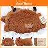 Plush Highland Cow Toy With Pp Cotton Filling For Kids And Collectors