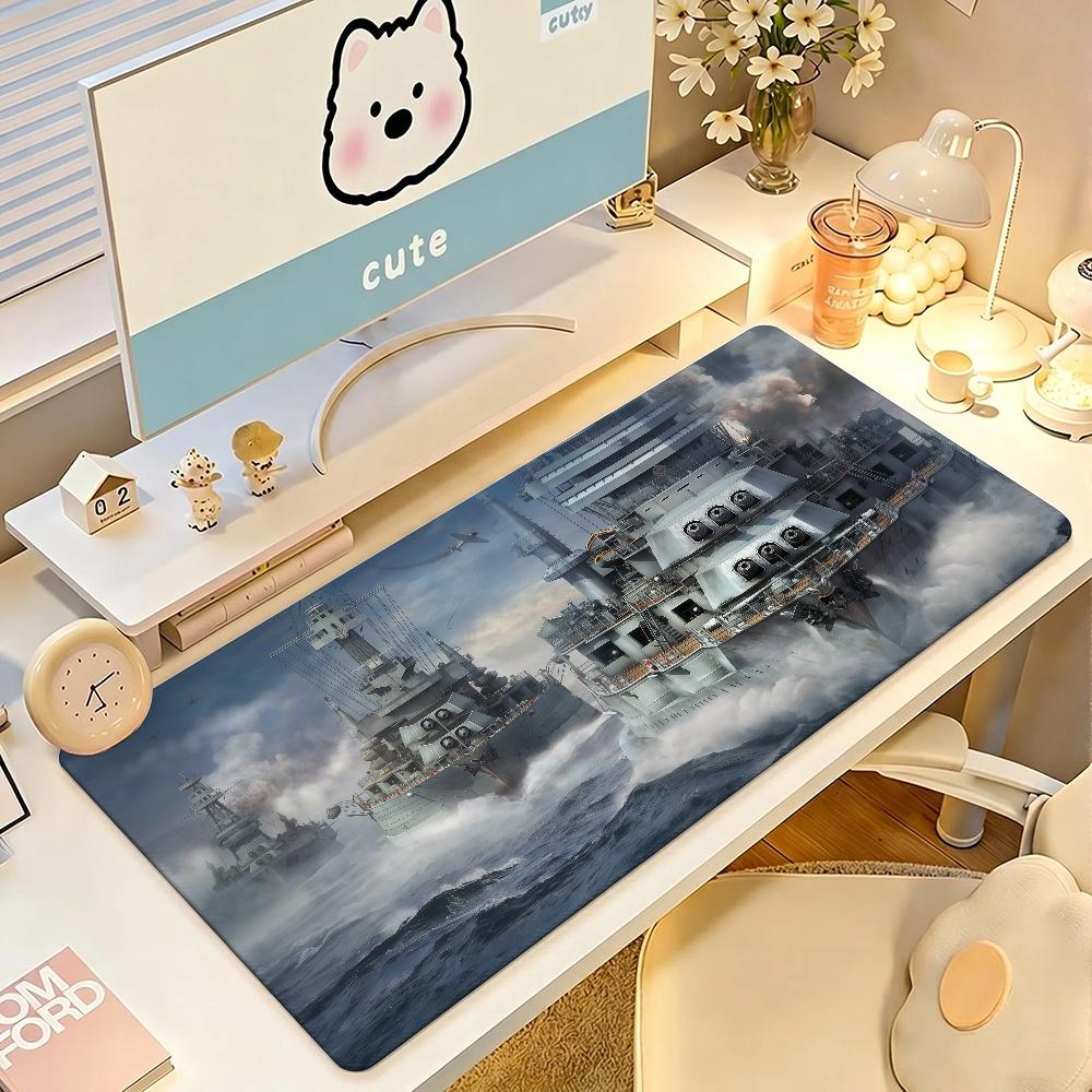 Game W-world Of T-Tanks Mouse Pad Anti Slip Rubber Edge Locked Thickened Laptop Gaming Desk Mat