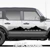 Bronco Mustang Car Stickers: Pinstripes, Waistline, and Side Skirt Decorations