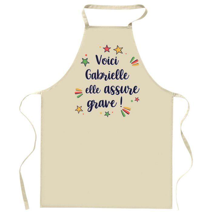 Tablier de cuisine - Planetee Gabrielle - Impression bretonne - Coton épais - Liens ajustables