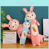 Super Soft Pink Big Eyed Carrot Rabbit Long Pillow Plush Toy For Kids Xmas Gift