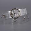 Student Transparent Plastic Belt Women'S Dress Decorated With Simple Love Round Buckle Belt Eight Styles