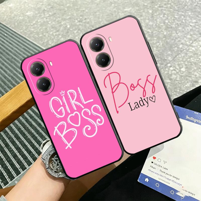 Girl Boss Lady Pink Weiche Handyhülle für Xiaomi Poco X5 X6 X7 X8 Pro Max X3 F7 F8 Ultra M8 M7 M6 M5 Redmi 15 15C 14C 13C 12C X4 F