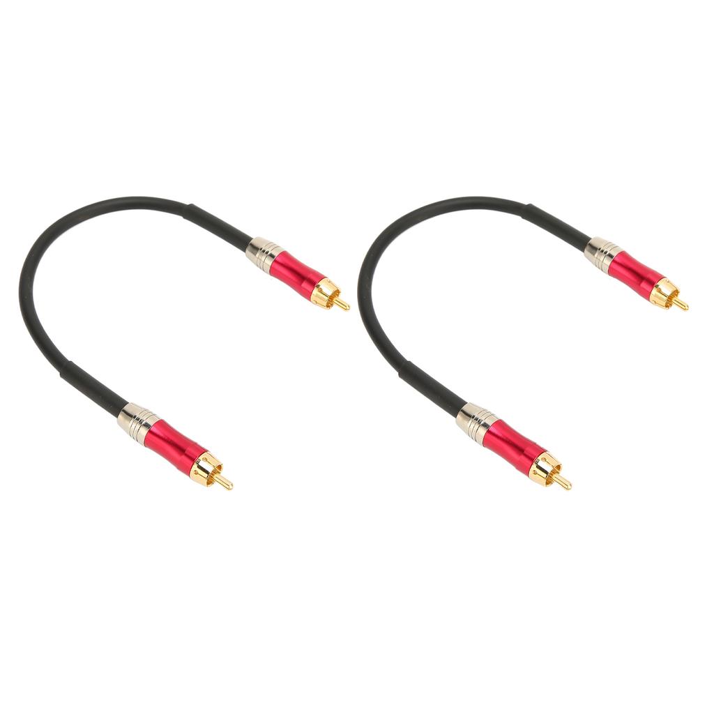 2 ks RCA kabel Profesionální dvojitě stíněný pozlacený konektor RAC na RCA samec-samec kabel pro