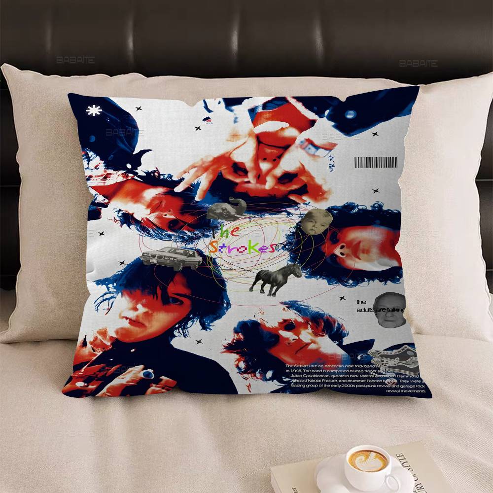 Music TThe Strokes Personalized Pillow Dust Cover Bedroom Kids Party Decoration Pillowcase Birthday Children Gift