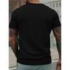 Print Outdoor Sports T-shirt For Men, Casual Short Sleeve, Round Neck Top, Fashion Trendy Tee, Summer Comfortable Top, Idea For Everyday Wear
