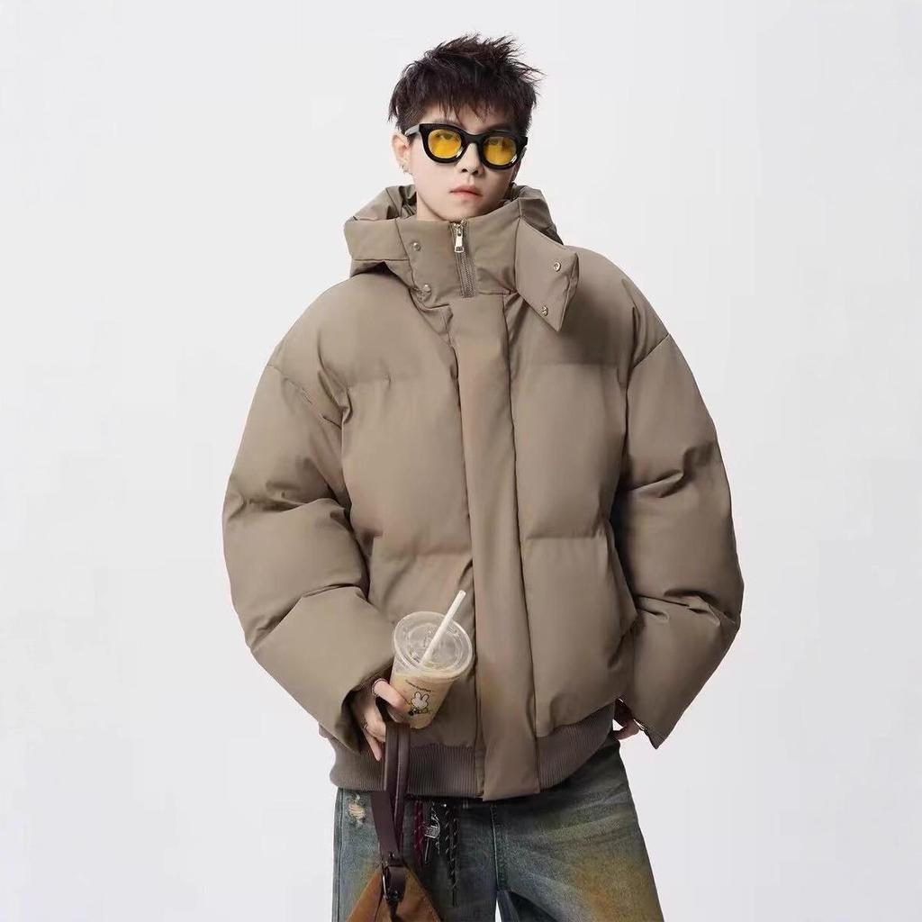 American Retro Hooded Thickened Winter Puffer Jacket 2025