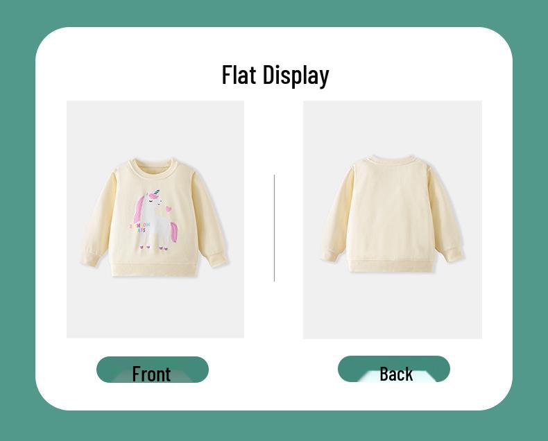 26-Year Autumn/Winter Children's Unicorn Round Neck Sweatshirt - Cartoon Cute Print