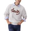 Levis SS25 New Year Limited Edition Drawstring Printed Pattern Crewneck Sweatshirt Men Sweatshirt Gray 002V8-0002