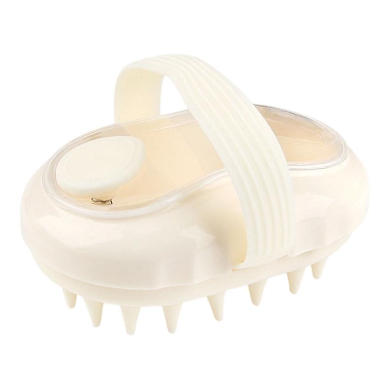 

Peeling Scalp Rubber Brush Refillable Plan Double Use For Dry Hair And Wet Bathing Soft Bristles Not Slip Home Fitness Travel білий