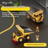 1: 64 Desktop Mini Alloy Dump Truck Dump Truck Fully Proportional Bluetooth Remote Control Simulation Engineering Car Boys' Toy