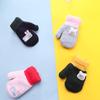 Infant Children Thickened Baby Girls Cartoon Gloves Warm Mittens Knitted Gloves Baby Mittens