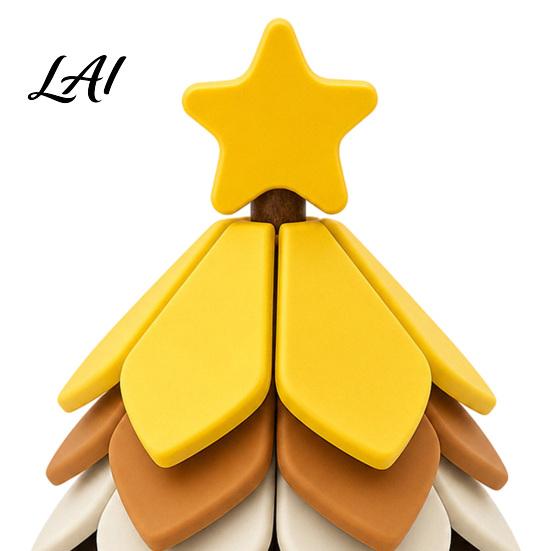 Holiday Table Decoration Christmas Tree Shaped Silicone Trivet Set Collapsible Heat Resistant Hot Pad Rustic Kitchen Accessory with Storage