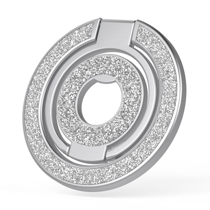 Strong Magnetic Phone Stand Holder for iPhone 16/17 & Xiaomi - Dual Side Folding Ring Magsafe Car Mount Bracket with Adjustable Viewing Angles