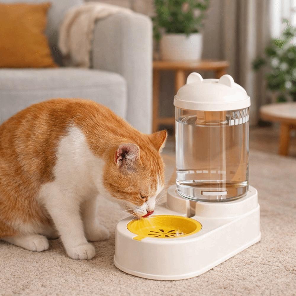 Anti Spill Cat Automatic Feeder Durable Dog Feeder Cute Cat Food Dispenser  for Cats and Dogs
