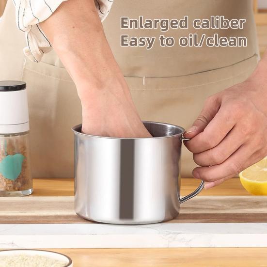 Contenitore Brocca in Acciaio Inossidabile per Olio con Filtro Lattina per Conservazione Olio da Cucina Gadget da Cucina per Conservazione Olio da Cucina Filtraggio