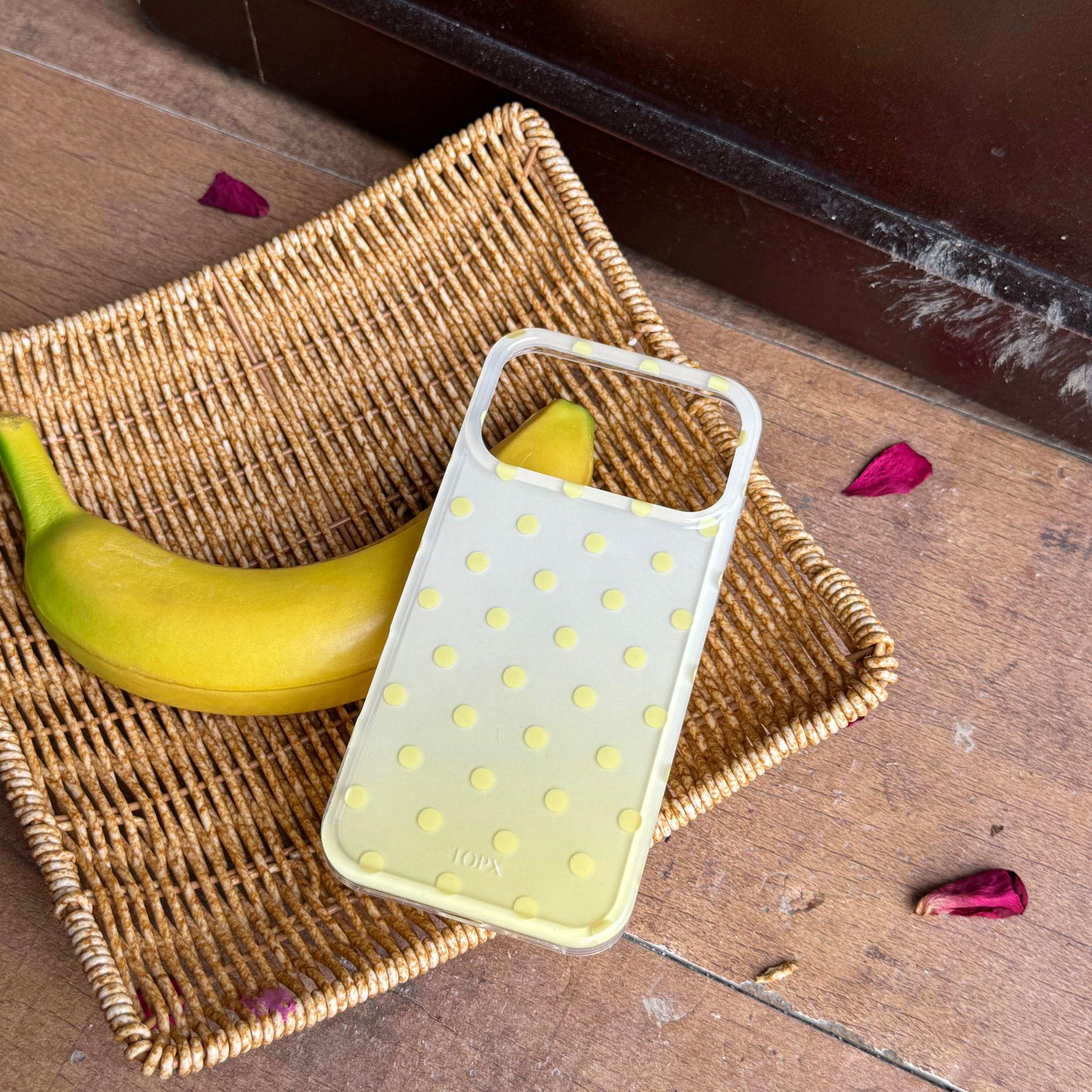 

Summer Gradient Polka Dot Case for iPhone 17/16/15 Pro Max/14 Pro 15 Pro жёлтый