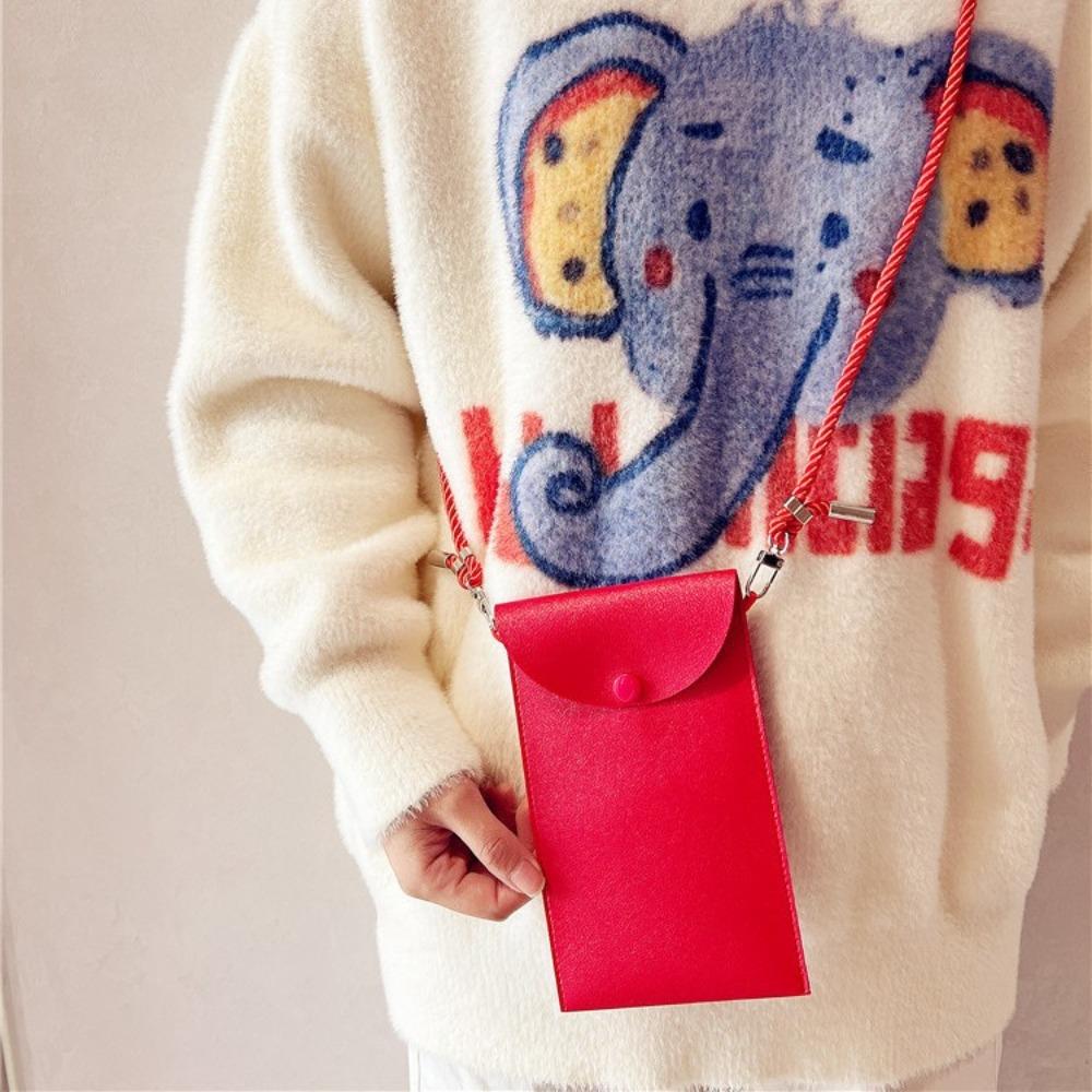 

Китайский стиль счастливые деньги карманы регулируемый новогодний денежный конверт через плечо красный конверт для детей Style 1