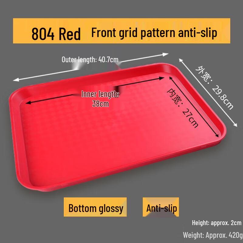 

HANDUNYOU Commercial Non-Slip Plastic Food Tray Set