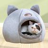 Yousheng Cat Nest Cat Head Design Non-Slip Fabric Stuffed Kitty Cave for Outdoor