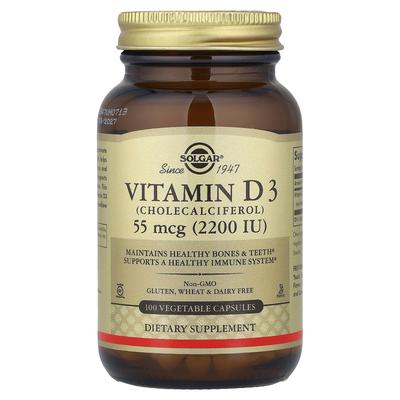 Vitamin D3 (Cholecalciferol), 55Mcg (2,200Iu), 100 Veggie Capsules