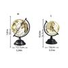 Artistic Modern World Globe Sculpture with Exposeds Wire Structure and Golden Base