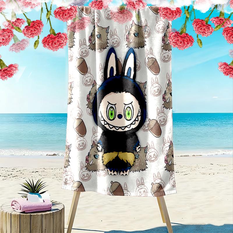 LABUBU Beach Towel Perfect for Travel, Outdoor Activities, Swimming, Camping, Hiking