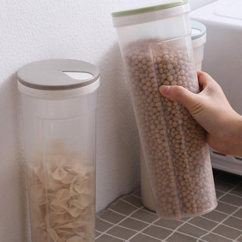 1PCS Multifunction Pasta Noodle Grain Cereal Bean Rice Food Storage Container Kitchen Sealed Box Food Canister for Kitchen Seasoning