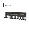 Wall-Mounted Black Metal Trophy Display Rack Sports Reward Organizer Medal Hanger With 15 Hooks Home Decor Motivational Gift