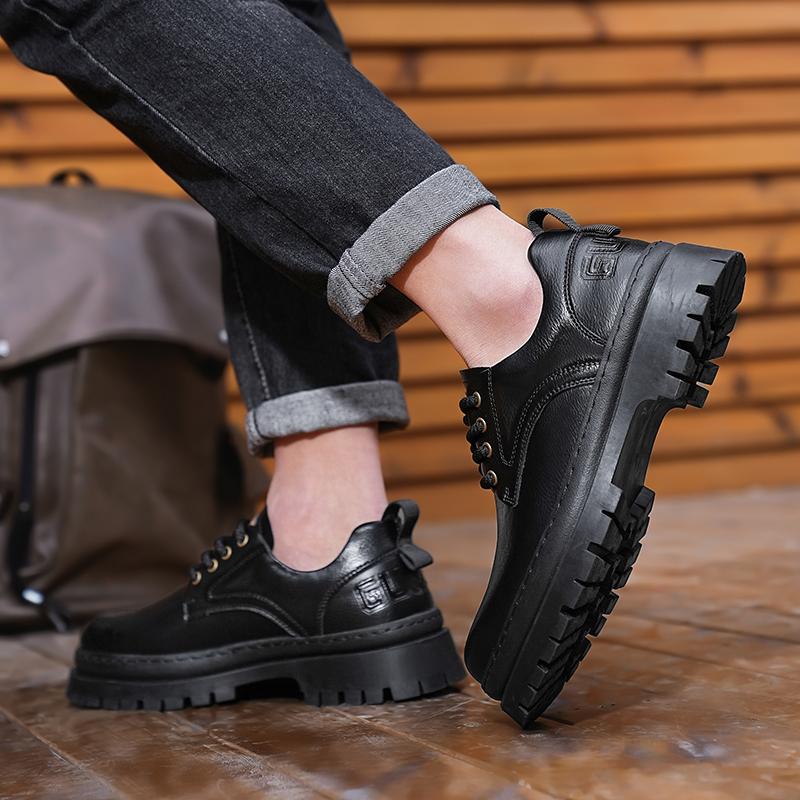 2025 High quality autumn and winter collection men's formal shoes, British fashion style low top leather shoes