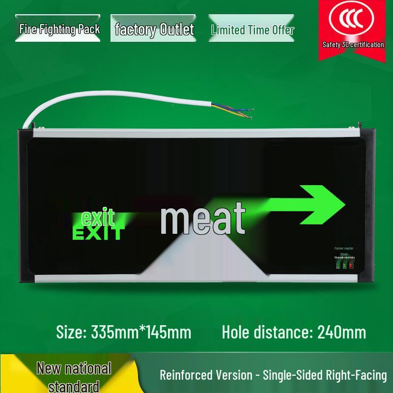 LED Fire Emergency Exit Sign with Plug-In for Evacuation Routes