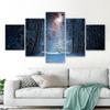 5 Panels Snow Forest Posters Canvas Painting Tree Landscape Picture Prints Wall Art For Living Room Modern Home Decor No Frame