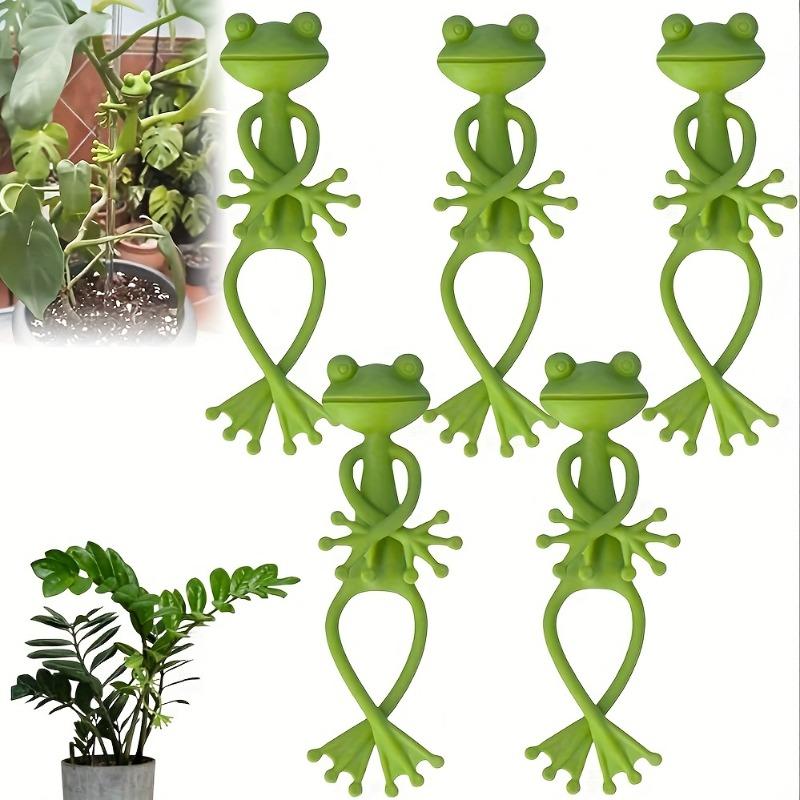 1/2/5pcs Frog Plant Stand Green Frog Plant Supports Cute Stable Support for Small Potted Plants Succulents Planter Decorations
