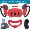 7pcs Accessories Set Front Shell Cover Anti-Scratch Protective Cover Controller Grips Face Cover Washable for Meta Quest 3
