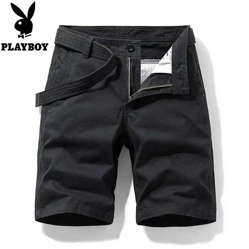 PLAYBOY Men s Lightweight Cotton Cargo Shorts 32 чёрный
