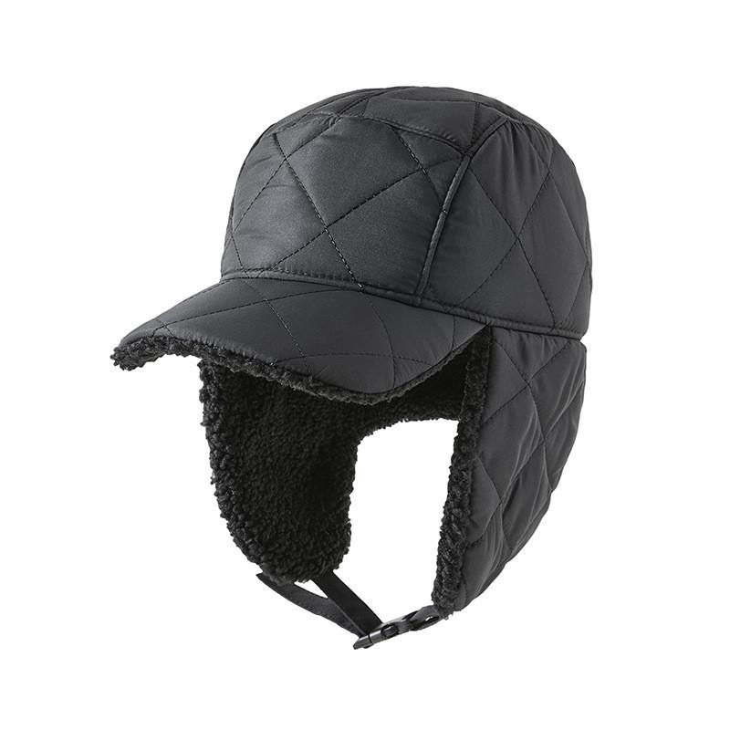 

Winter Warmth Lei Feng Hat For Women And Men With Fleece Lining And Waterproof Polyester For Outdoor Activities Black