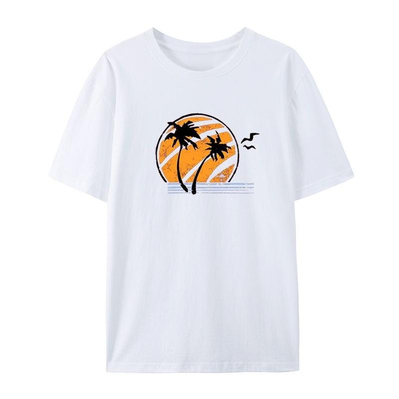2025 Summer Fashion Cotton Round Neck T-shirt Fashion Cotton Short Sleeves for Men and Women Loose and Versatile
