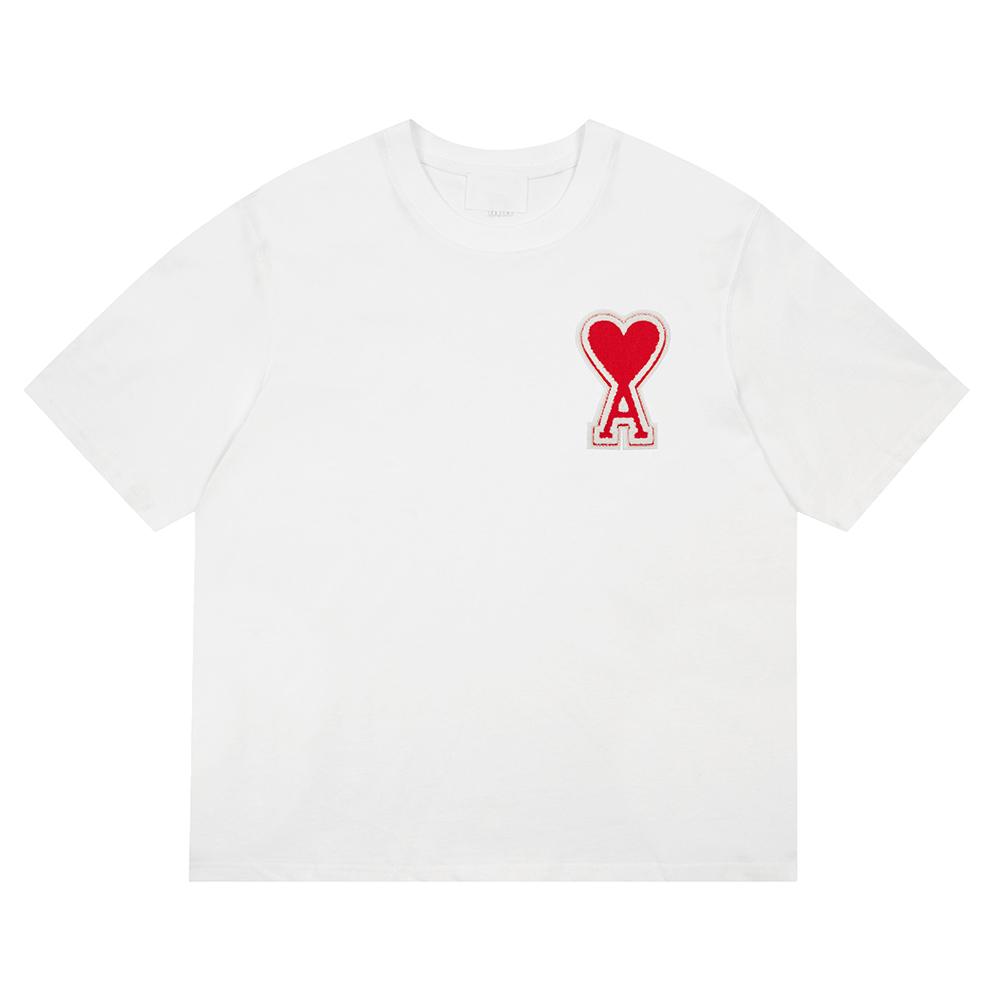 Sommer Neues Buchstaben Gewebtes Mikro-Etikett Reine Baumwolle Kurzärmeliges Lockeres Paar T-Shirt
