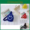 Trendy Children's Canvas Crossbody Bag With Smiley Face Design For Boys And Girls