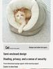 Plush Winter Warm Pet Nest: Cozy Cat & Dog Slippers, Large Space Dog House, Thickened for Comfort.