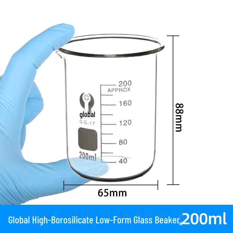 Borosilicate Glass Measuring Beaker Set: 50ml, 100ml, 250ml, 500ml