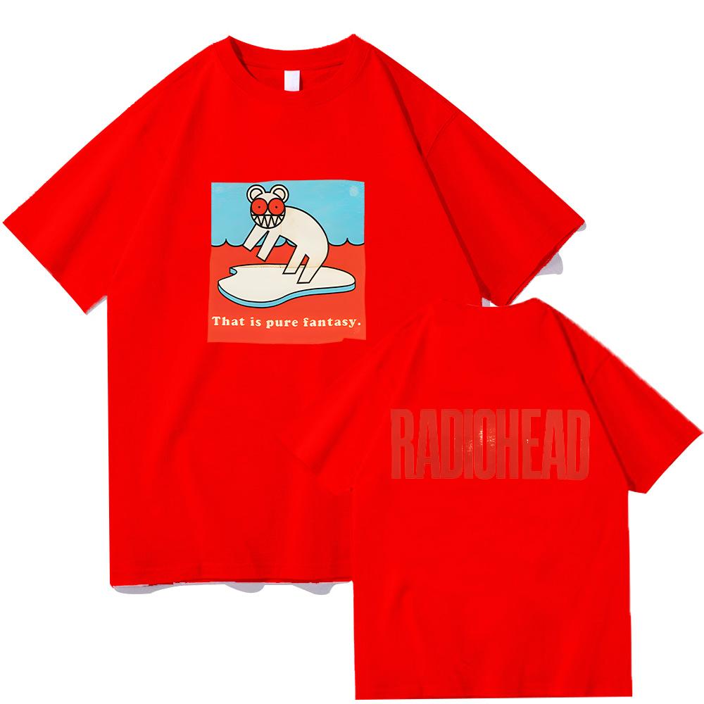 

Radiohead Fantasy Off Tshirt Radiohead Vintage Tops Graphic Short Sleeve Shirt Unisex Unisex Women Summer Cotton High Quality Tee 4XL